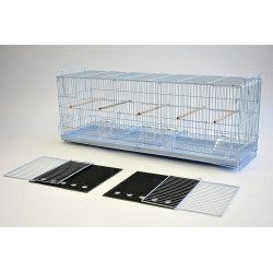 (BR05) 38" Triple-Compartment Double Stacked Finch Canary Breeding Cage