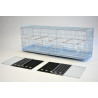 (BR05) 38" Triple-Compartment Double Stacked Finch Canary Breeding Cage