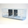 (BR05) 38" Triple-Compartment Double Stacked Finch Canary Breeding Cage