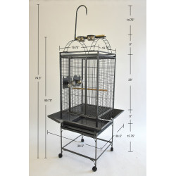 (PL01) 20" Play Top Parrot Cage