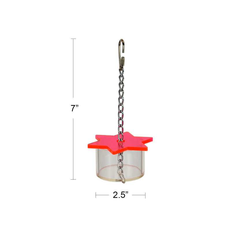 (A300) Star Shaped Acrylic Foraging Bird Toy