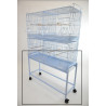 (39153S)  38x11" Canary Breeding Cage Stand with Wheels