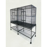 (FL02) 65x21" Large Double Flight Cage with Divider for small Birds and Parrots