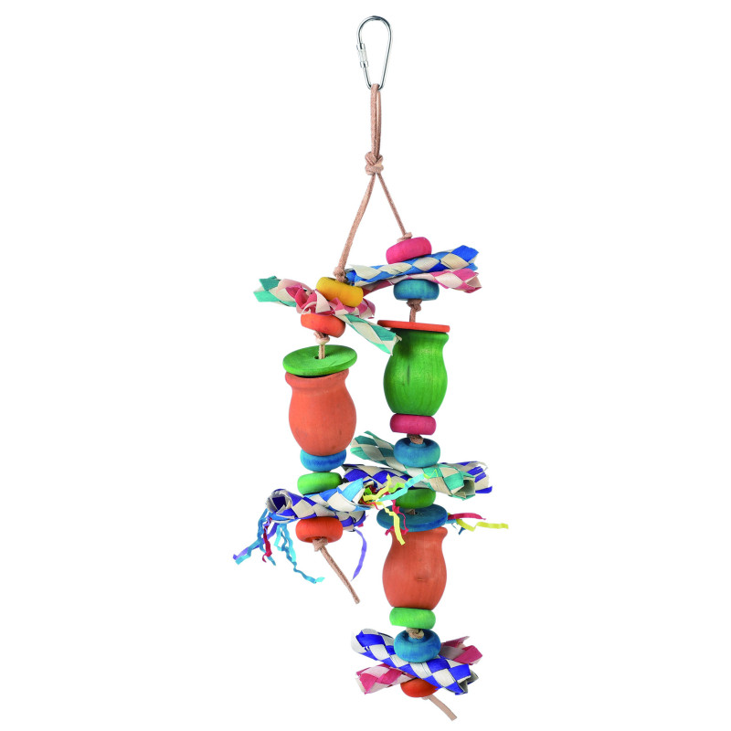 (A641) Candle Cup Feast Parrot Toy