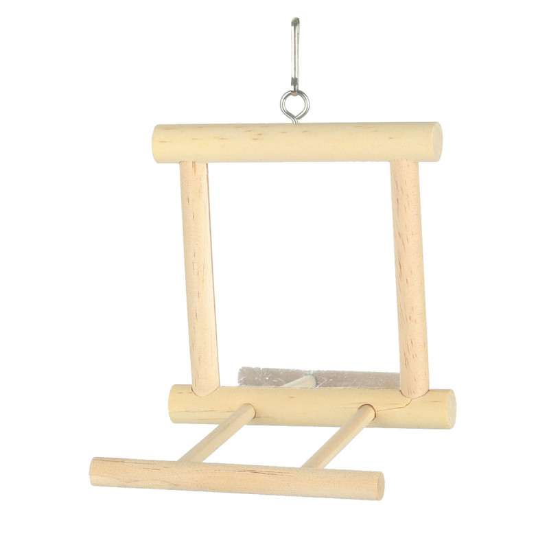 (A680) Mirror Stand Perch for Small Birds