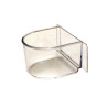 (C503) 3x2.25" D shaped Clear Bird Feeder