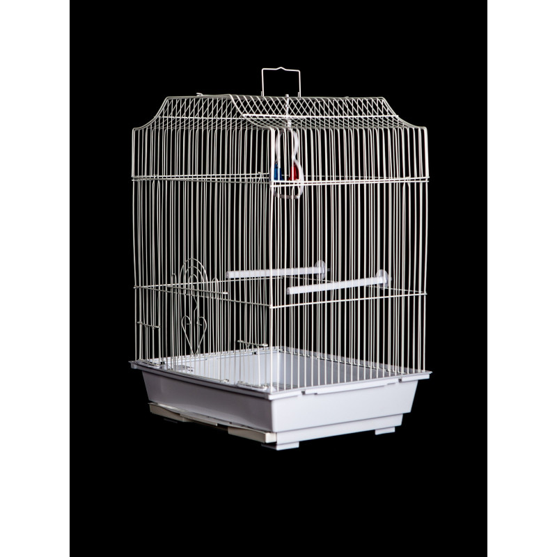 (3013) Victorian Top Small Bird Cage with Inside Feeders