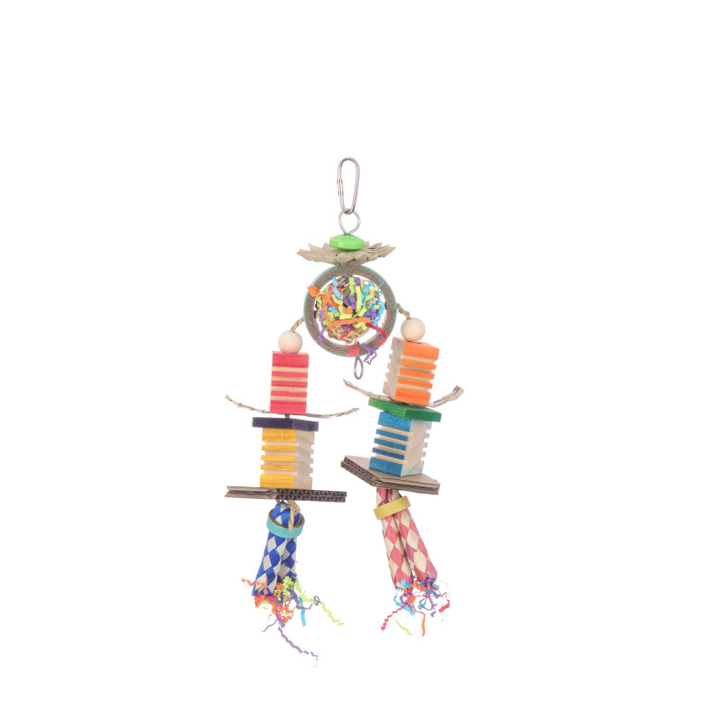 (A1949) Bagel and Groovy Blocks Bird Toy