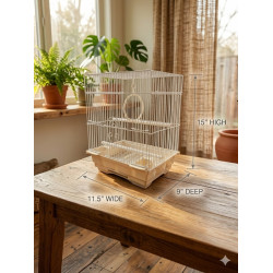 (1209-6) 12x9" Square Top Bird Cage