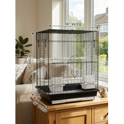(1612-1) 16x12" Flat Top Small Bird Cage