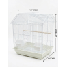 (1814-5) 18x14" Double House Roof Top Small Bird Cage