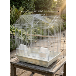 (1814-5) 18x14" Double House Roof Top Small Bird Cage