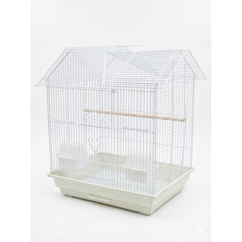 (1814-5) 18x14" Double House Roof Top Small Bird Cage