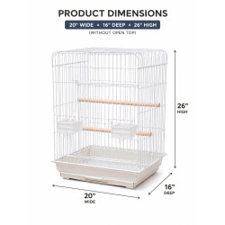 (DB517) 20x16" Open Top Parrot Cage