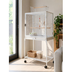 (CE2416) 24X16" Open Top Parrot Cage with Rolling Stand